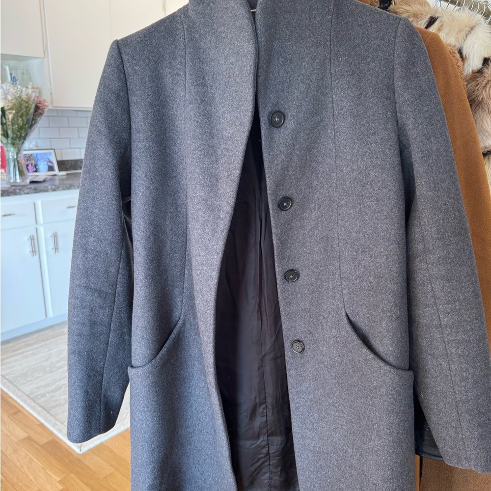 Wilfred Gray Wool-Blend Pea Coat